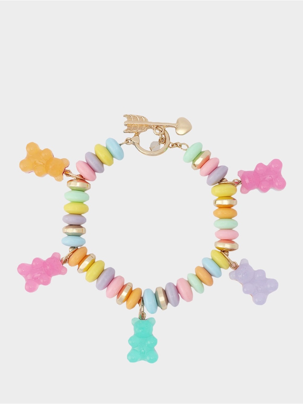 NWT Betsey Johnson GUMMY BEAR CHARM FLEX BRACELET